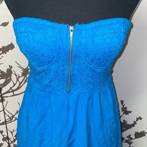 Seductions Size Small Baby Blue Strapless Flowy Dress $15 - Picture 4 of 16